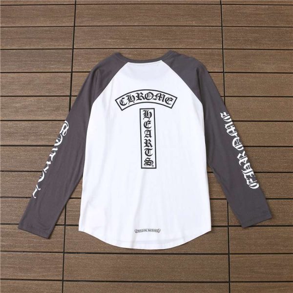 Neck Letters Horseshoe Long Sleeve T Shirt