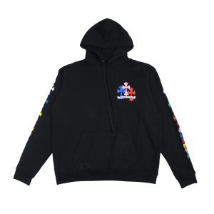 Chrome Hearts Script Multi Color Cemetery Cross Hoodie