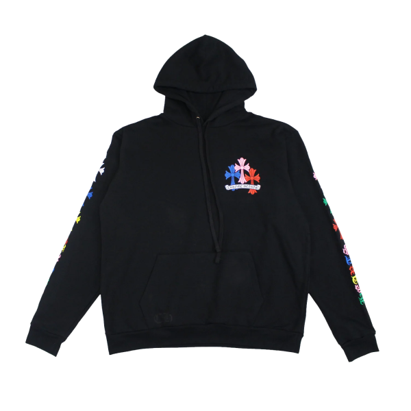 Chrome Hearts Script Multi Color Cemetery Cross Hoodie
