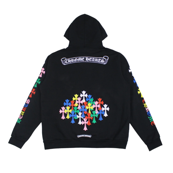Chrome Hearts Script Multi Color Cemetery Cross Hoodie