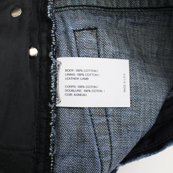 Chrome Hearts Cross Leather Patches Jeans