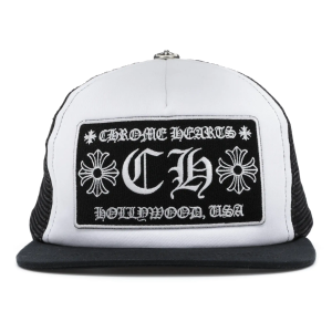 Chrome Hearts Hollywood Trucker Hat-Black/White