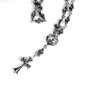 CH Cross And Babyfat Charm With Tiny CH Plus Chalk Chain