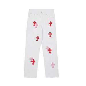 CH Red White Jeans