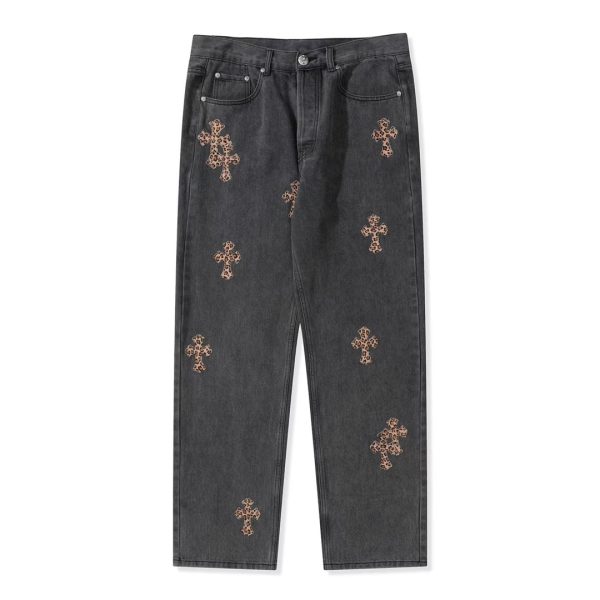 Chrome Hearts x Levi's Cross Patch Jeans Grey