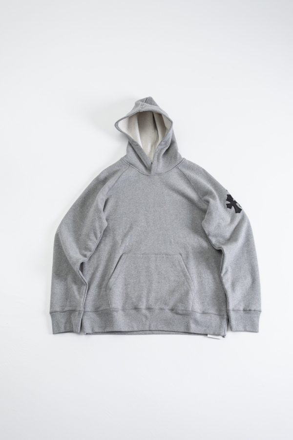 Chrome Hearts Paper Jam Cross Hoodie Heather Grey