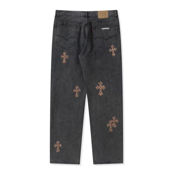 Chrome Hearts x Levi's Cross Patch Jeans Grey