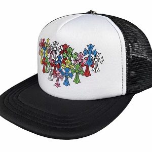 Chrome Hearts Trucker Hat Black/White Multicolor Cross