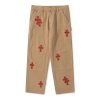 Chrome Hearts Offset Personal Levi Cross Patch Jeans Brown