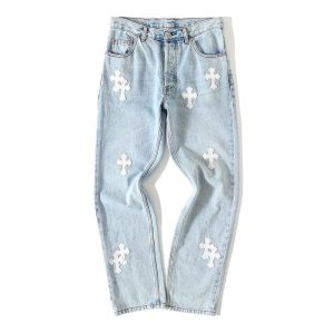 Chrome Hearts x Levi's White Cross Patch Jeans