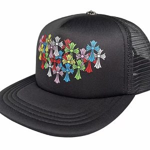 Chrome Hearts Trucker Hat Black Multicolor Cross