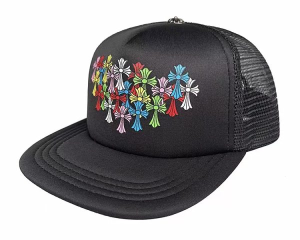 Chrome Hearts Trucker Hat Black Multicolor Cross