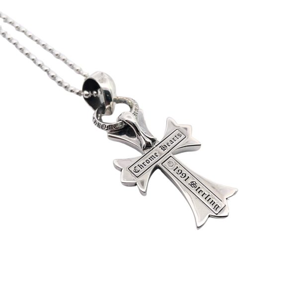 Chrome Hearts White diamond water drop cross [necklace]