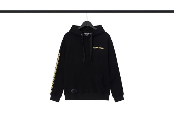 Chrome Hearts Plus Logo Pullover Hoodie [Black/Yellow]
